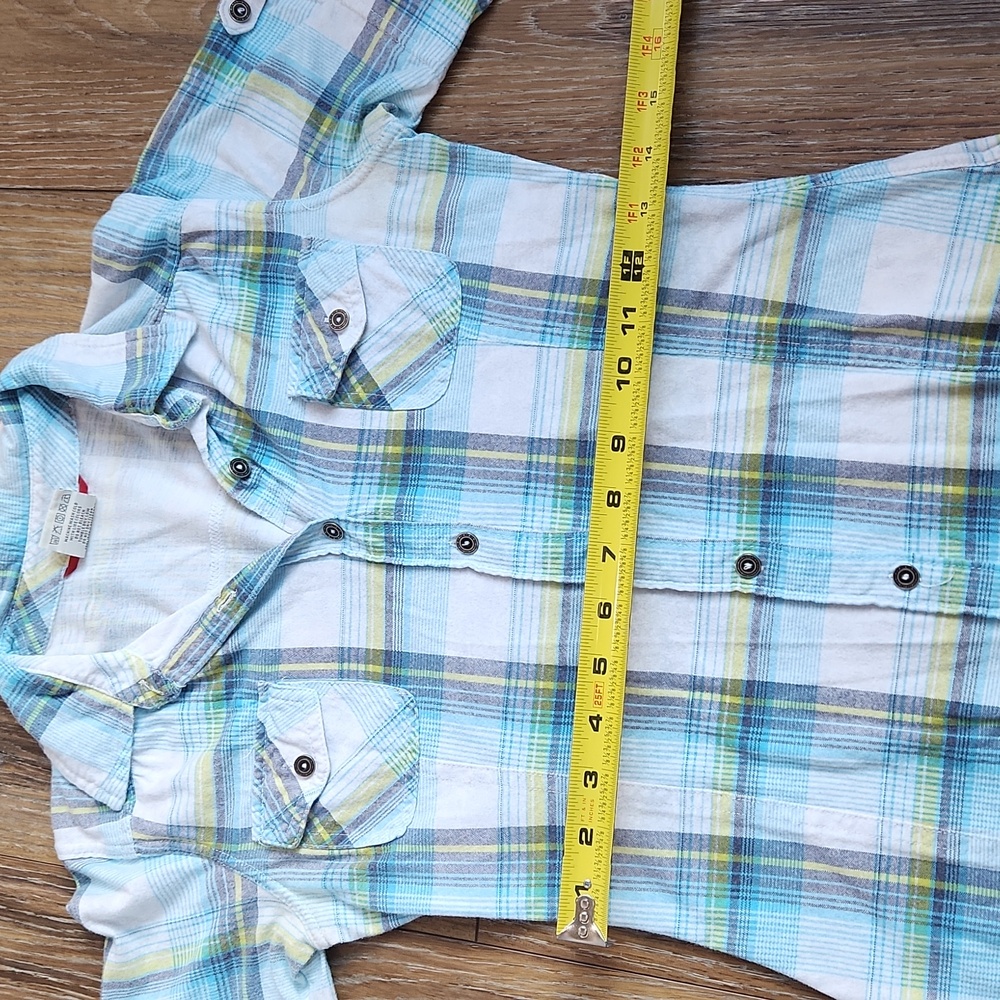 Unionbay Blue Yellow White Plaid Button Down Shirt small - Picture 11 of 15